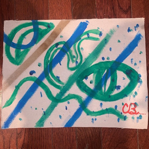 “The Reptilian”..... Multi-Abstract Shapeshifters/Hengeyokai Art Painting - Picture 6 of 8